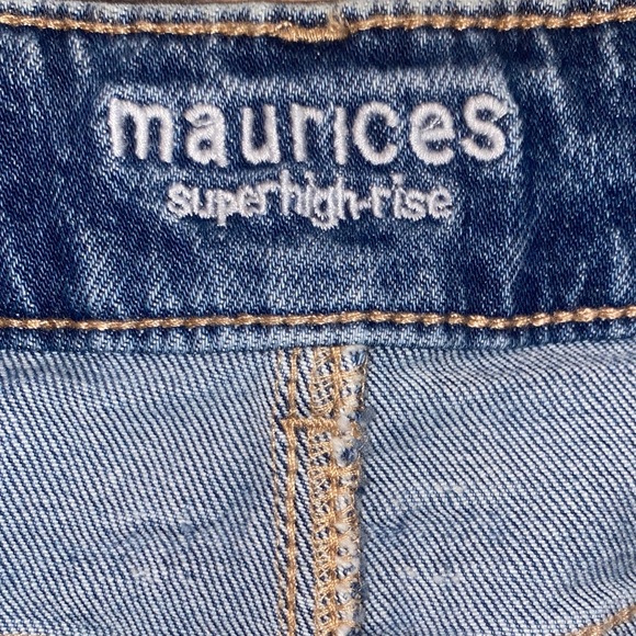 Maurices Blue Denim High-Rise Shorts - Picture 2 of 3